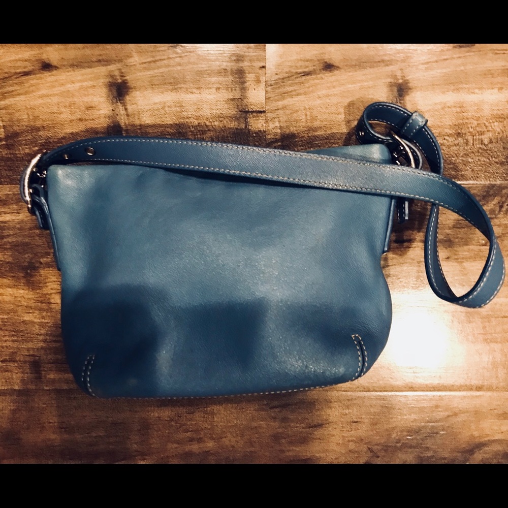 Dusty blue coach bag
